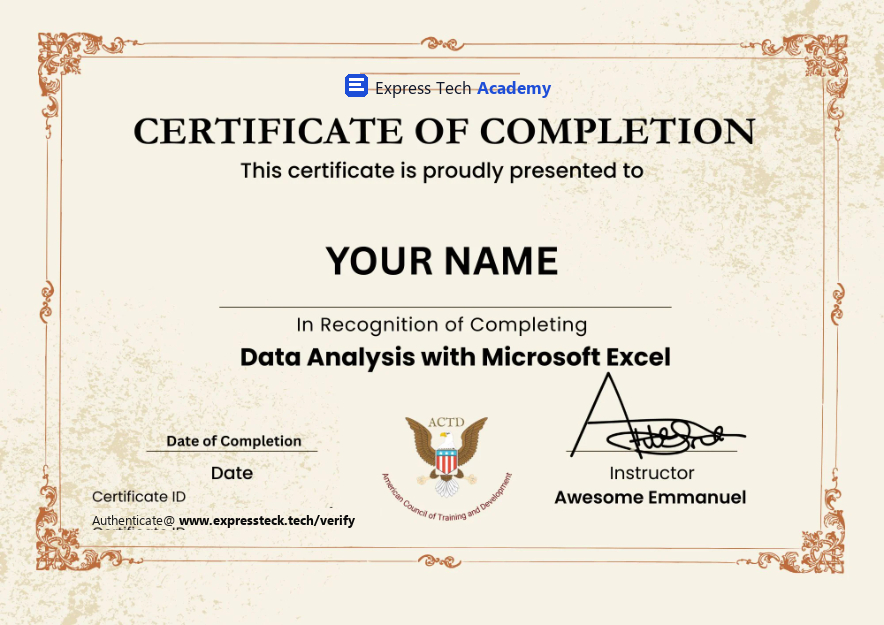 Certificate of Completion