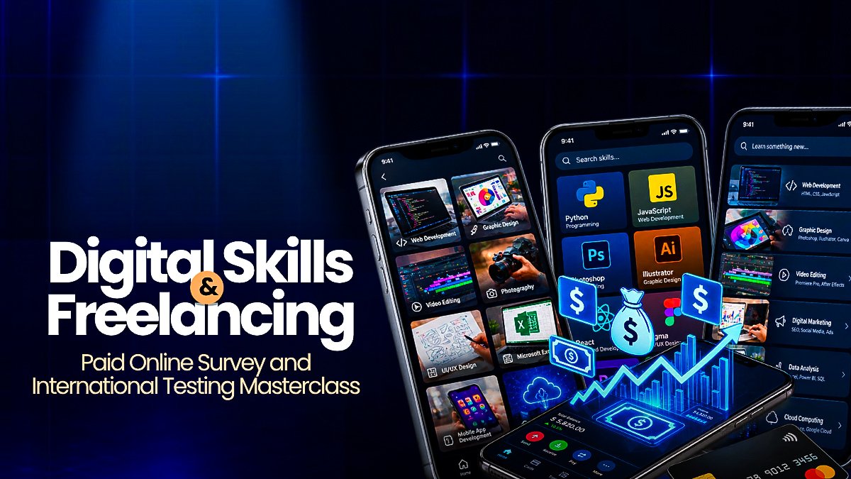 PAID ONLINE SURVEY & INTERNATIONAL TESTING MASTERCLASS